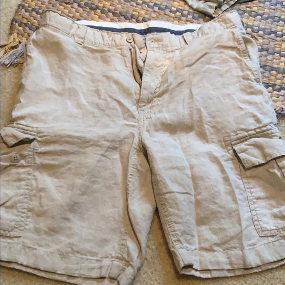 Men’s Linen Cargo Shorts